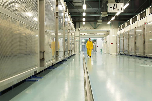 This handout photo, released by Iran’s Atomic Energy Organisation on Wednesday, shows the interior of the Fordo (Fordow) Uranium Conversion Facility in Qom, in the north of the country (AFP photo)