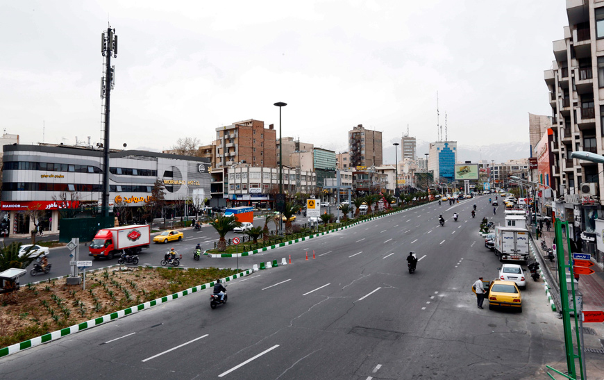This photo taken on Saturday shows a general view of Hafte Tir Square in Iran's capital Tehran (AFP photo)