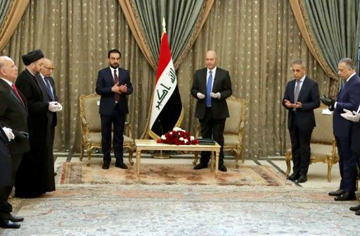 Kadhemi's nomination was attended by ministers and political rivals (AFP photo)