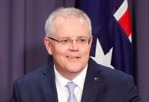 The new Australian Prime Minister Scott Morrison attends a news conference in Canberra, Australia, on  August 24  (Reuters photo)
