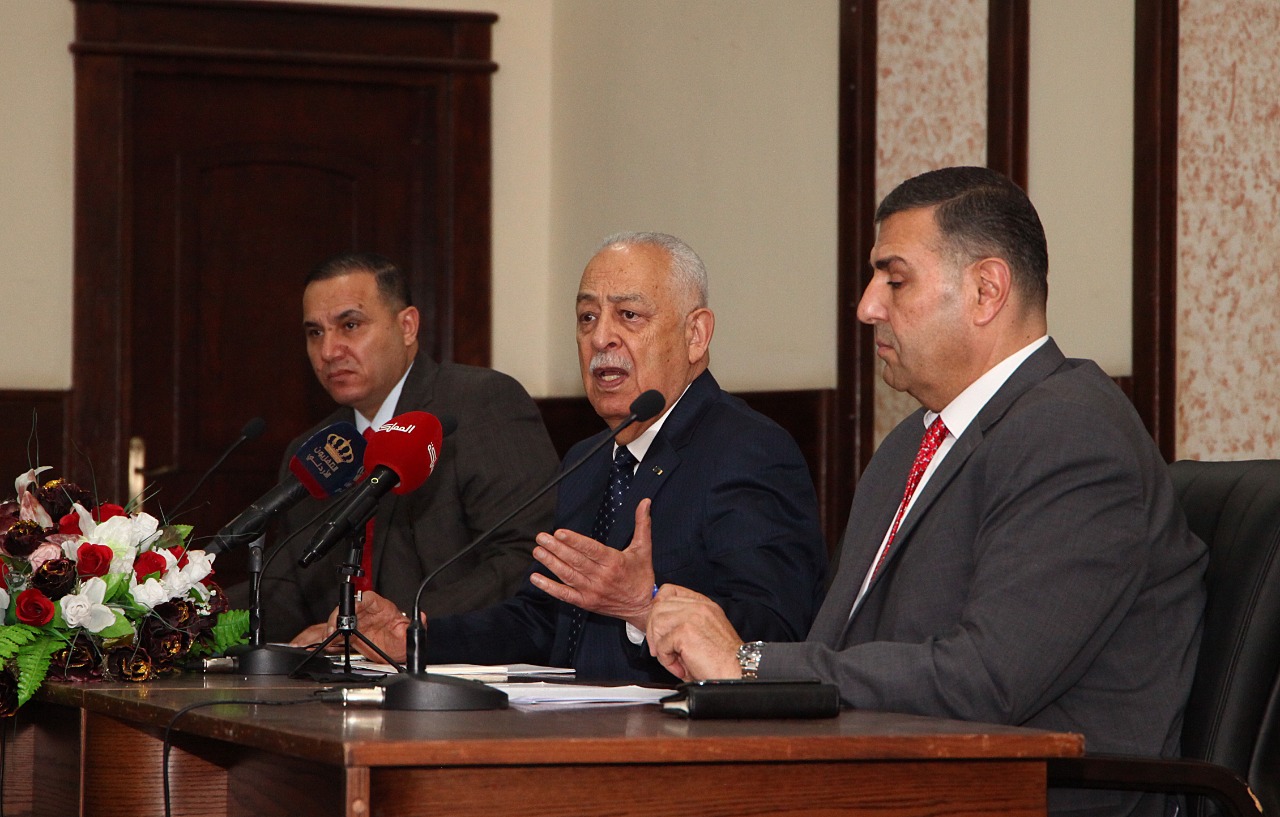  Royal Court Chief Yousef Issawi speaks during the launch of a series of Royal initiatives in Balqa on Saturday (Petra photo) 