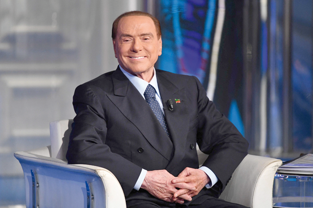 Italian former prime minister and leader of centre-right party Forza Italia (Go Italy), Silvio Berlusconi speaks on the set of the broadcast 'Porta a Porta', a programme of Italian channel Rai 1, on January 11, 2018 in Rome (AFP photo)
