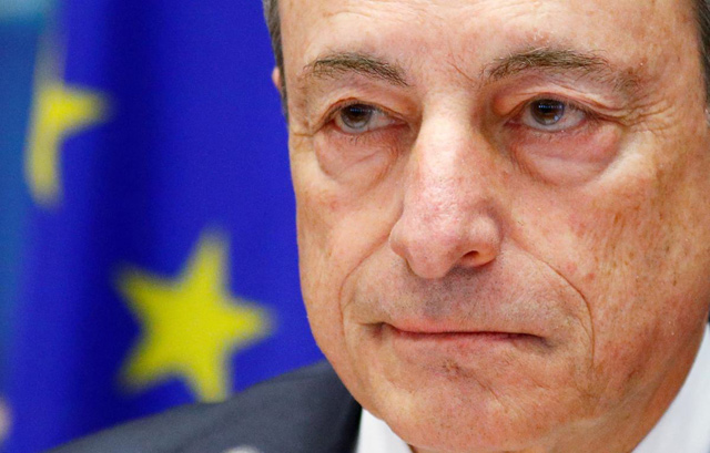 In this file photo, the European Central Bank President Mario Draghi testifies before the European Parliament's Economic and Monetary Affairs Committee in Brussels, Belgium, on September 24 (Reuters photo)