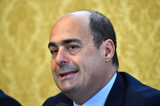 In this file photo taken on November 19, 2015, Nicola Zingaretti, president of the Lazio region, attends a press conference in Rome (AFP photo)