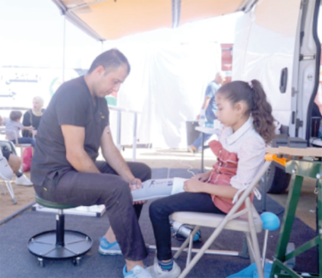 The ‘Mobile Amputees Support Unit’ continues its crucial work in the Gaza Strip, fitting prosthetic limbs to patients as part of the Restoring Hope initiative (JAF photo)