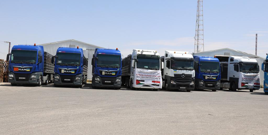The Jordan Hashemite Charity Organisation on Tuesday said that it had dispatched a new relief aid convoy to Syria as part of the emergency response campaign (Petra photo)