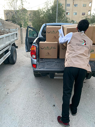 The Goodwill Family Relief Fund, launched by the Jordanian Hashemite Fund for Human Development, has distributed more than 2,000 food packages to families through its extensive network of community development centres (Photo courtesy of JOHUD Facebook page)