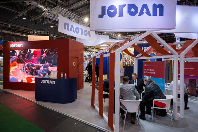 A view of Jordan’s pavilion at the World Travel Market in London  (Petra photo)