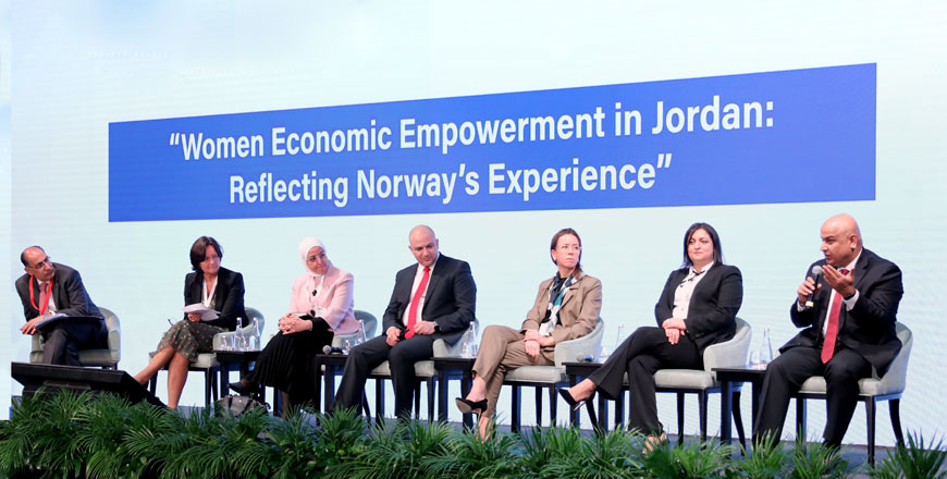 The Jordan Strategy Forum and the Jordan-Norway Business Forum held a panel discussion on Monday evening to address issues related to women’s empowerment (Photo courtesy of Jordan Strategy Forum)