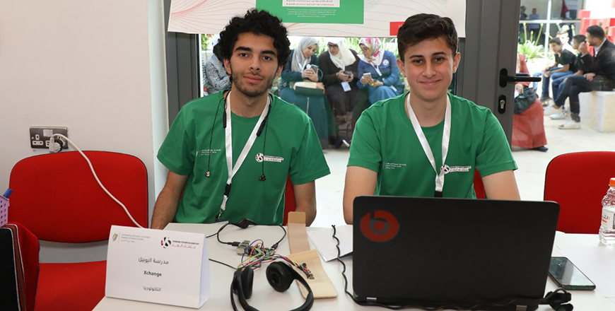 The first prize winners of this year’s Jordan Young Scientists (JoYS), Basel Abu Salameh and Seif Nakhleh (Photo courtesy of Irish embassy)