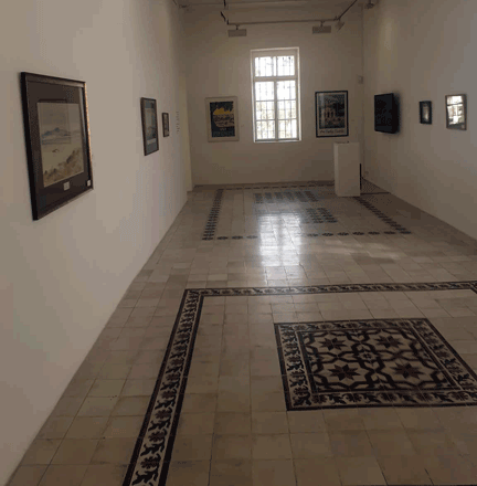 Paintings from the collection of Hisham Khatib exhibited at Darat Al Funun main building on November 7 (Photo of Saeb Rawashdeh)