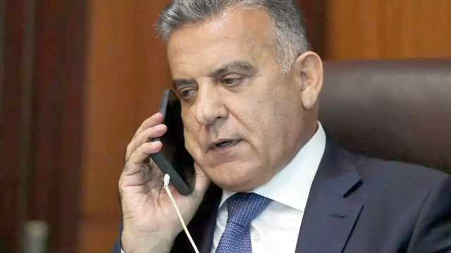 The influential head of Lebanon’s General Security apparatus, Abbas Ibrahim, at his office in the capital Beirut (AFP photo)