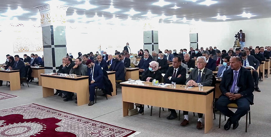 A grab from a handout video release by the Libyan House of Representatives shows the parliament in session in the eastern city of Tobruk on Thursday (AFP photo)