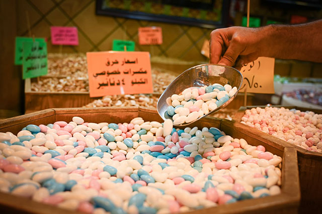 The candy-coated almonds, commonly known as ‘Jordan almonds’, which are often eaten at celebratory events, have a deep connection to Jordan’s history and culture, according to a Jordanian historian (Photo by Amjad Ghsoun)