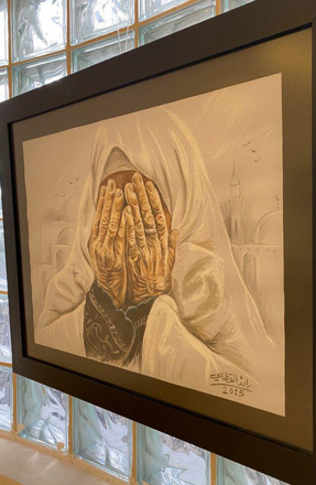An artwork by Jordanian artist Raed Qatanani on display at the Foresight32 Art Gallery in Amman (Photo courtesy of Raed Qatanani)