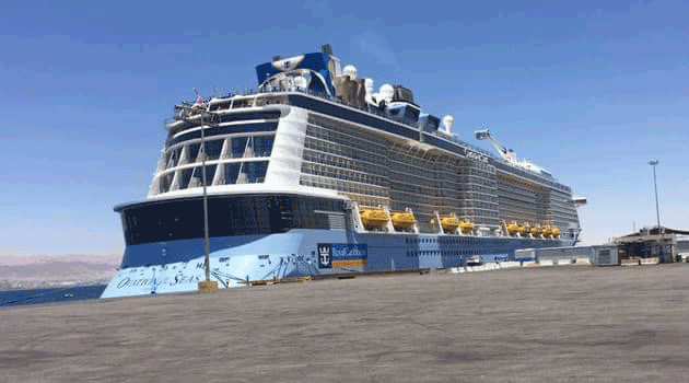 A cruise ship is seen docked at the Aqaba port, located some 330 kilometres south of the capital, in this recent photo (Photo courtesy of ASEZA)