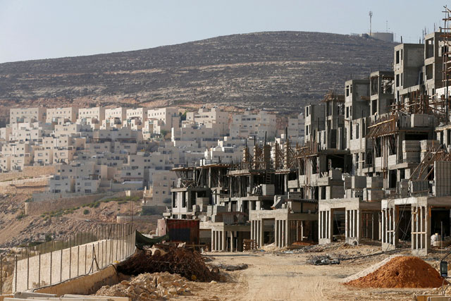 A construction site is seen in the West Bank Jewish settlement of Givat Zeev, near Jerusalem, October 17 (Reuters photo)