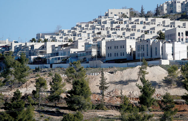 A general view taken on Wednesday shows settlement units in the Jewish Ramat Shlomo  settlement on the mainly Palestinian East Jerusalem (AFP photo)