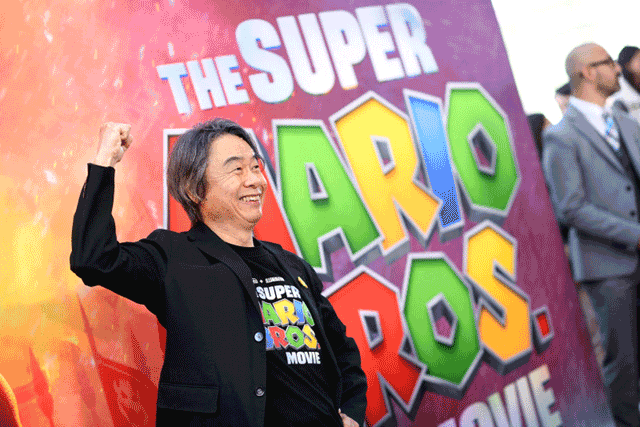 Japanese producer and video game designer Shigeru Miyamoto attends Universal’s The Super Mario Bros Movie special screening at the Regal LA Live in Los Angeles, on April 6  (AFP photo)