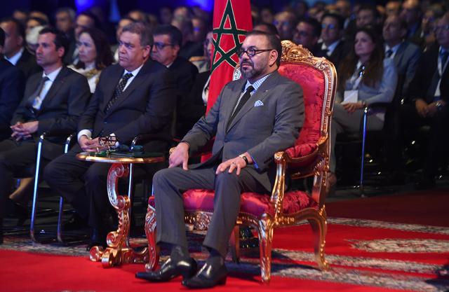In this file photo taken on June 20 Moroccan King Mohammed VI attends the inauguration of a car assembly line at the Kenitra PSA Car Assembly Plant (AFP photo)