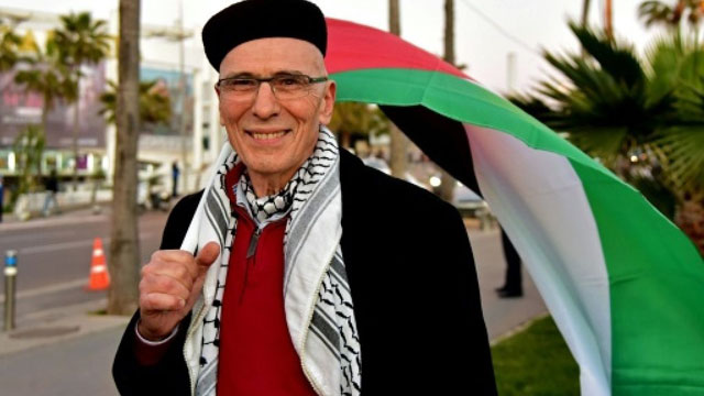 Moroccan rights activist Sion Assidon can be seen here, after a demonstration against the concert of French-Algerian singer Enrico Macias, in Casablanca, on Febuary 14 (AFP photo)