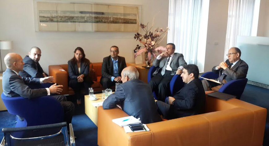 ACC President Issa Murad and ACI President Ziad Homsi in recent talks with representatives of Rotterdam chambers of commerce and industry (Photo courtesy of ACC)