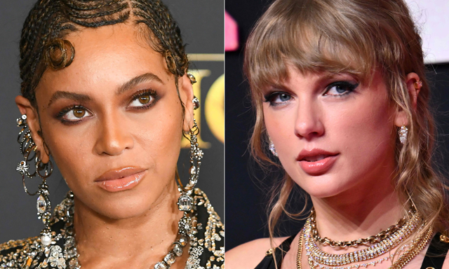 This combination of file photos created on Monday shows US singer-songwriter Beyonce arriving for the world premiere of Disney’s ‘The Lion King’ at the Dolby Theatre in Hollywood, California, on July 9, 2019, and US singer-songwriter Taylor Swift arriving for the MTV Video Music Awards at the Prudential Centre in Newark, New Jersey, on September 12 (AFP photo)