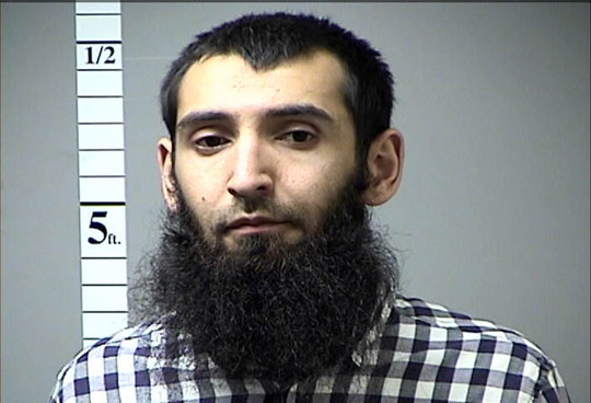 Sayfullo Saipov, the suspect in the New York City truck attack, is seen in this handout photo released on November 1 (Reuters photo)