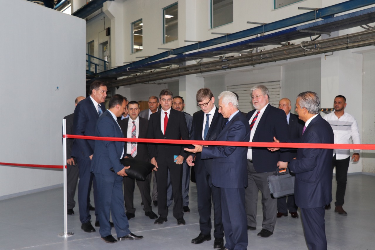 Guests during the inauguration of the Helmholtz-SESAME Beamline (HESEB) near the SESAME synchrotron light facility near Amman on Sunday (Photo courtesy of SESAME)