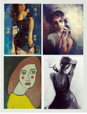 The Zara Gallery on Wednesday inaugurated a group exhibition by Jordanian female artists, under the title ‘Delicate Lines of Strength’ (Photos courtesy of Zara Gallery)