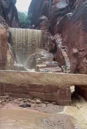 Petra Development and Tourism Region Authority says it evacuated hundreds of tourists from Petra after heavy rainfall caused flash floods in several parts of the region  (Al Mamlaka TV photo)