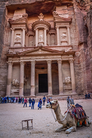 The rose-red city of Petra, some 220km south of Amman (Photo by Amjad Ghsoun)