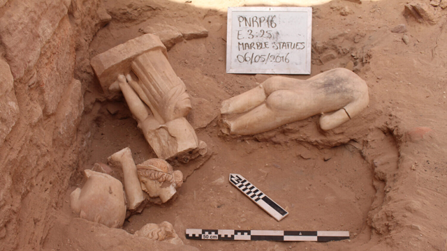 Broken remains of Aphrodite statues found in Petra (Photo courtesy of Megan Perry)