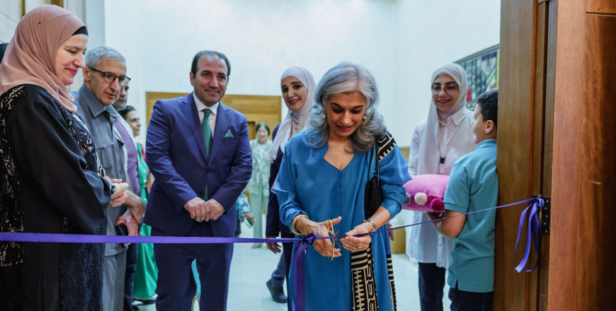 HRH Princess Sarvath cuts the ribbon to officially open the 36th Annual Exhibition at the Bunayat Centre for Special Education, celebrating five decades of empowering students with disabilities through education and vocational training  (Petra photo)