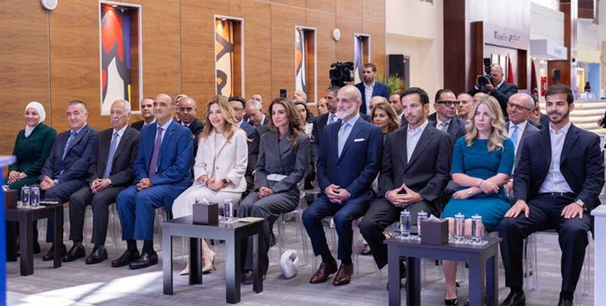 Her Majesty Queen Rania on Wednesday visits the King Hussein Cancer Centre (KHCC), on the occasion of the Silver Jubilee of His Majesty King Abdullah's accession to the Throne (Photo courtesy of Her Majesty Queen Rania  Office)