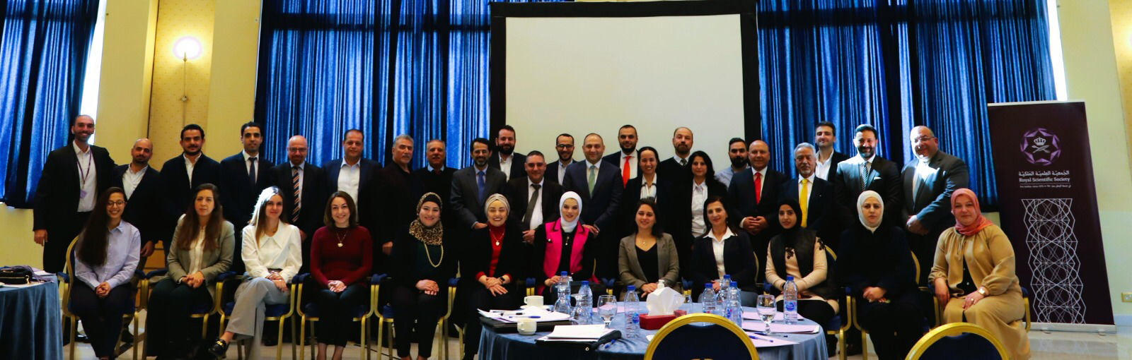 Participants pose for a photo during the launch of the third phase of Build_ME project in Amman on Monday (Photo courtesy of RSS)