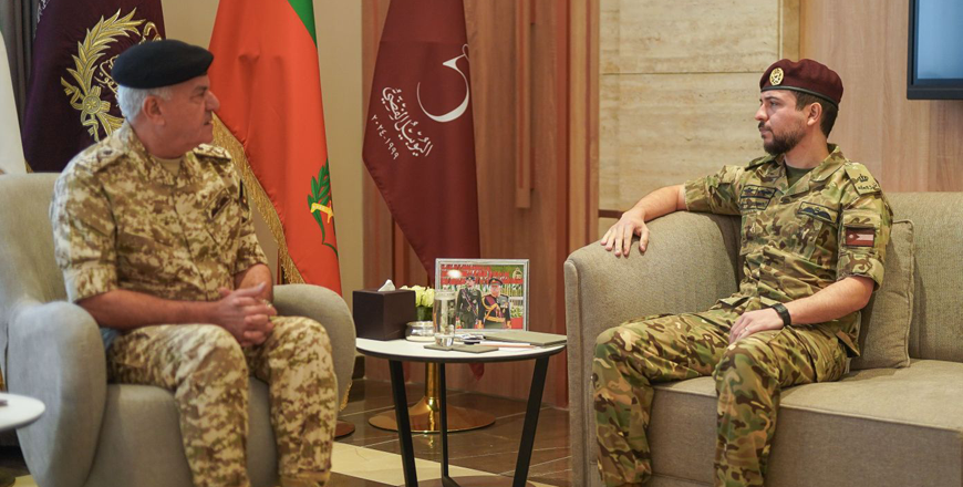 HRH Crown Prince Hussein, the Regent, visits the General Command of the Jordan Armed Forces-Arab Army (Photo courtesy of Royal Court)
