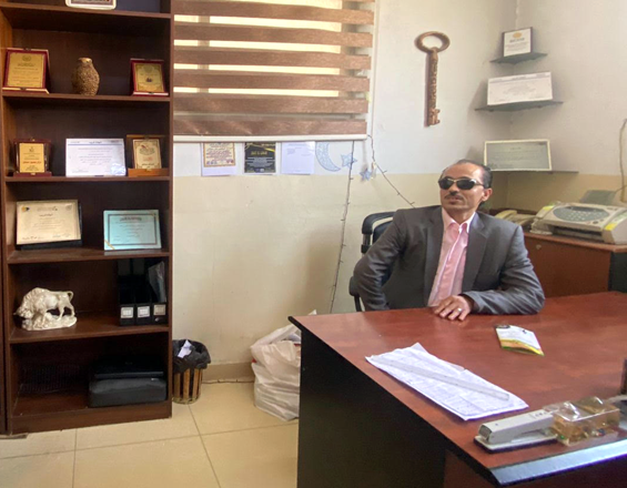 Nezar Hamdan at his Baqaa-based charity (Photo by Sara Faqir)