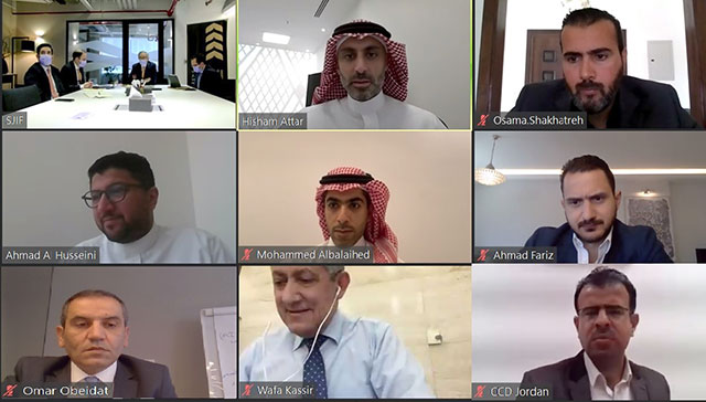The Saudi Jordanian Investment Fund held its fourth annual general assembly meeting on Thursday, via teleconference (Photo courtesy of SJIF)