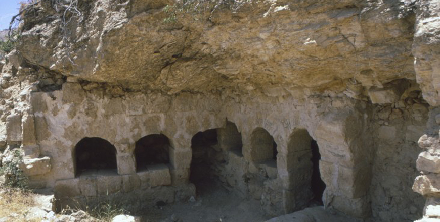 Tombs at Wadi Shueib, a Neolithic site in northwestern Jordan  (Photo courtesy of ACOR/Rami Khoury Collection)