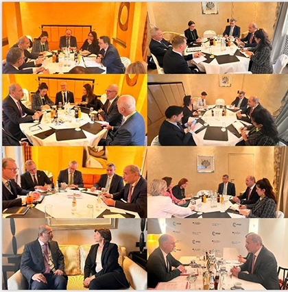 Deputy Prime Minister and Foreign Minister Ayman Safadi on Saturday held talks with a number of his counterparts and officials participating in the Munich Security Conference (Photos courtesy of Foreign Ministry)