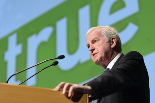President of the World Anti-Doping Agency Craig Reedie speaks during a Symposium for                  Anti-Doping Organisations in Lausanne, Switzerland, on March 14, 2016 (AP photo)