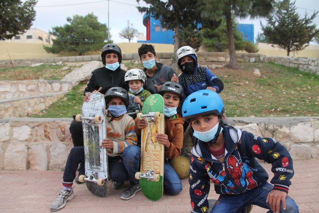 UNICEF in partnership with 7Hills, the Greater Amman Municipality (GAM) and the Ministry of Youth, is to build a community skatepark in east Amman, where youth leaders organise classes for adolescents and young people from all nationalities  (Photo courtesy of UNICEF Jordan)