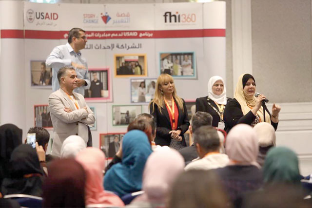 Civil society organisations’ representatives from around the Kingdom share their experiences in Amman on Sunday  (Photo courtesy of USAID CIS programme)
