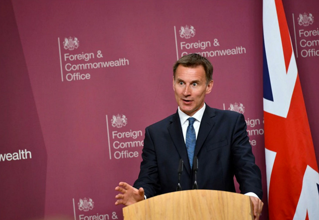 Britain’s Foreign Secretary Jeremy Hunt says German Chancellor Angela Merkel has indicated the EU is willing to renegotiate the Brexit divorce deal (Reuters photo)
