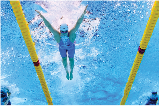 China’s Zhang Yufei has been in scintiallating form in the pool  (AFP photo)