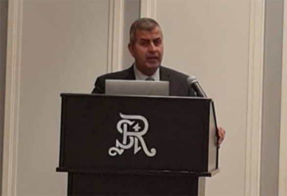 Minister of Energy and Mineral Resources, Saleh Kharabsheh, affirms that Jordan is steadily moving towards a green hydrogen economy, at the opening of a workshop titled ‘Studying the Legislation Regulating Green Hydrogen in Jordan’ (Petra photo)