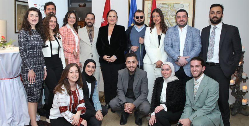 The Austrian Embassy in Amman hosts a reception at the Austrian Residence to celebrate the success of the series Listen to Me, produced by Shezomedia and supported by the Austrian “South-North” Fund 2024 (Photo by Ahmad Khlifat)