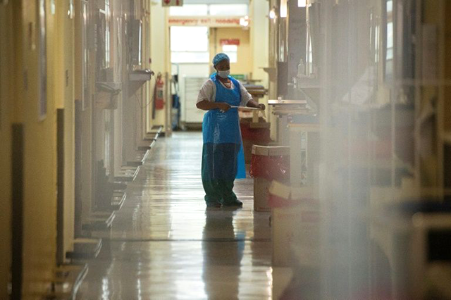 Staff shortages and a lack of personal protective equipment have been blamed for the infection increases (AFP photo)