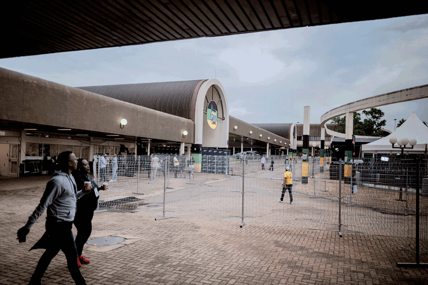 The National Recreation Centre (NASREC) is seen in Johannesburg on Sunday, during the third day of the 55th National Conference of the African National Congress  (AFP photo)